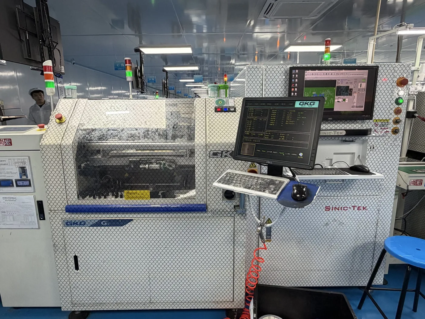 Linha de colocação SMT na nossa fábrica em Shenzhen